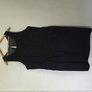 Lane Bryant Black Petlum Sleeveless Midi Dress sz 20 Women's